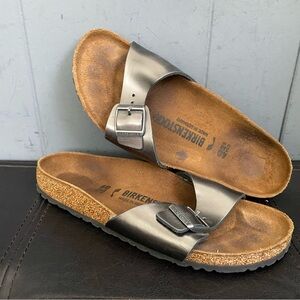 Birkenstock Madrid Sandal in Metallic Copper Grey 40/9 Women’s